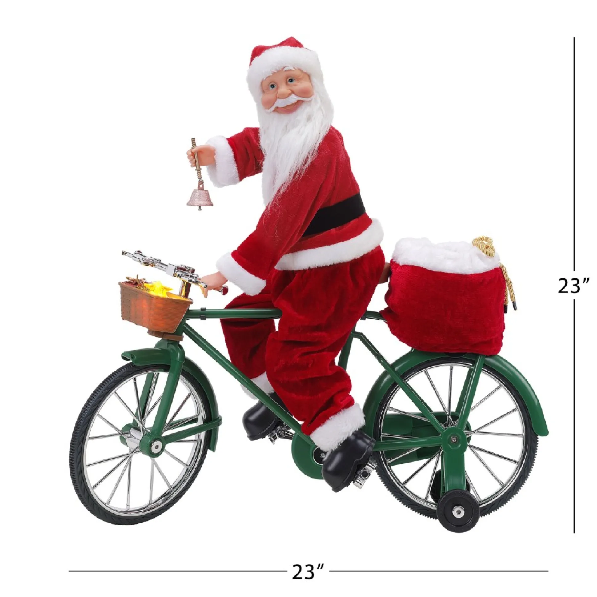 Cheap Mr. Christmas 23" Animated Cycling Santa