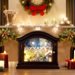 Discount Mr. Christmas 12" Animated Mantel Music Box