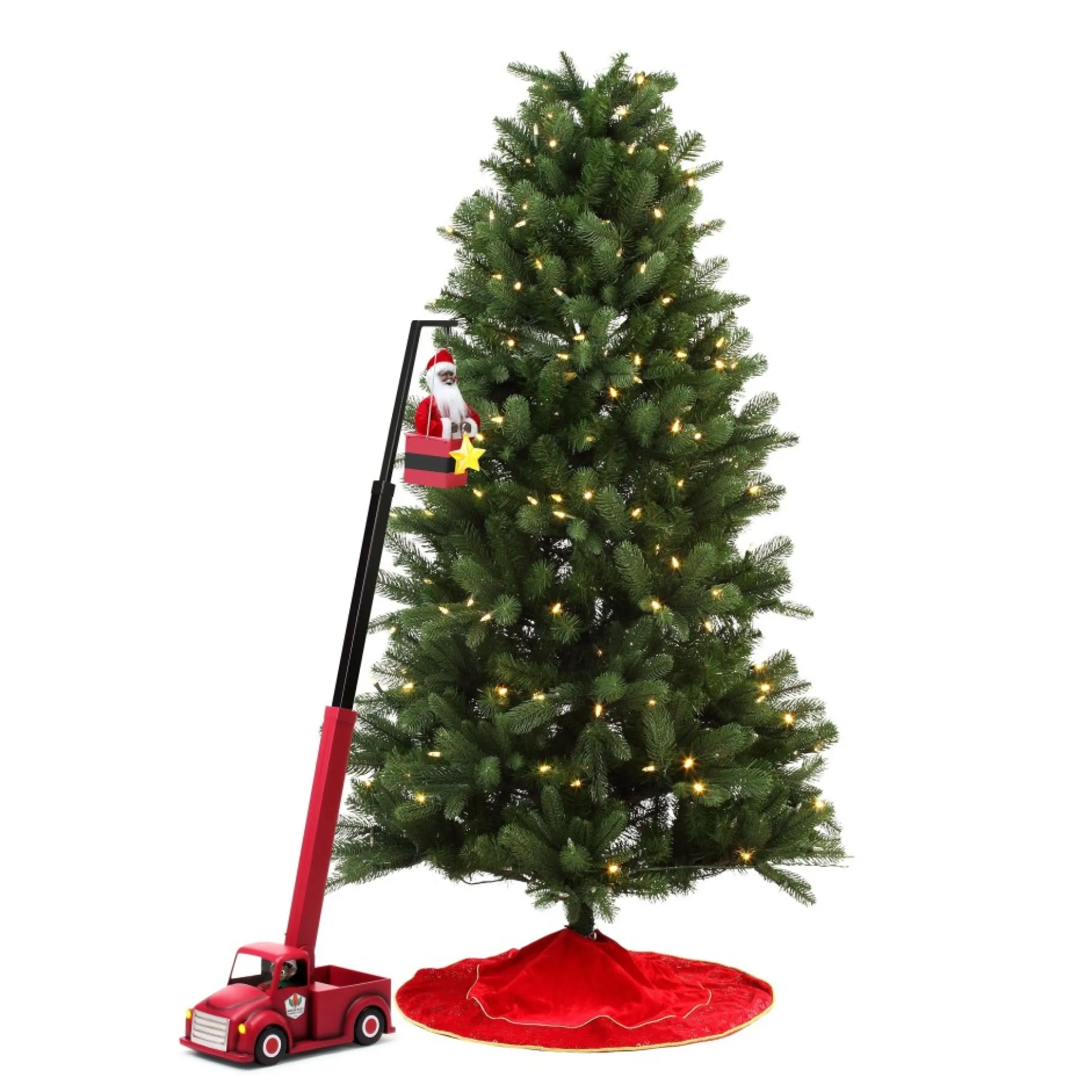 Sale Mr. Christmas 43" Animated North Pole Lighting Crew - Black Santa