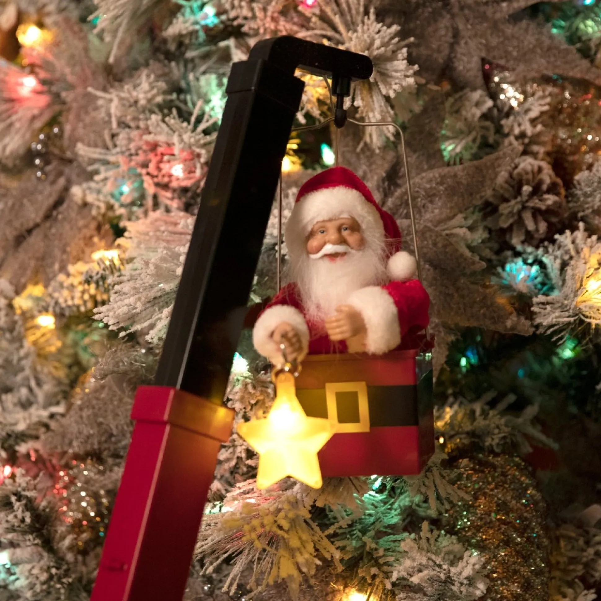 Flash Sale Mr. Christmas 43" Animated North Pole Lighting Crew - White Santa