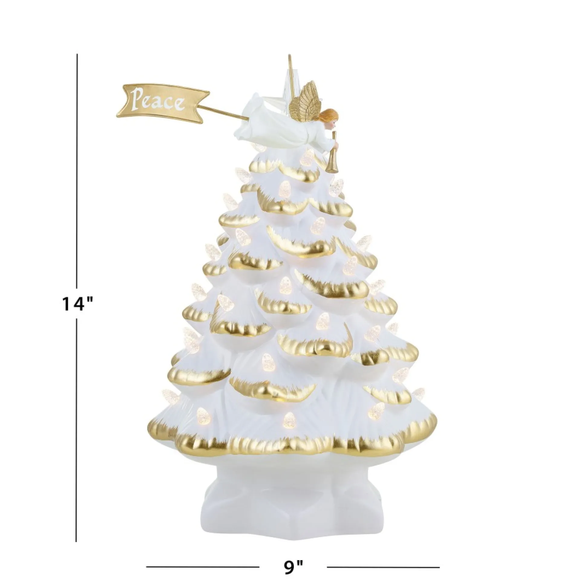 Cheap Mr. Christmas 14" Animated Nostalgic Ceramic Tree - Angel