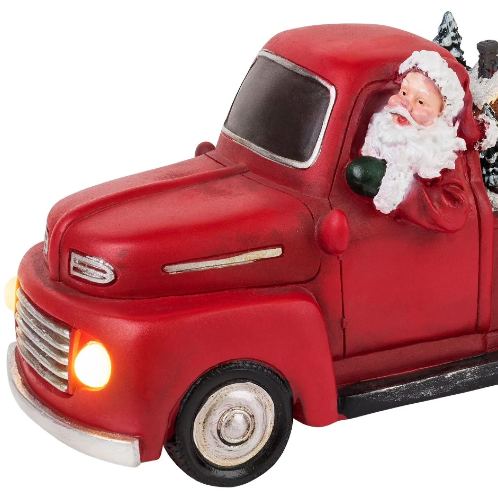 Clearance Mr. Christmas 11" Animated Nostalgic Red Truck - White Santa