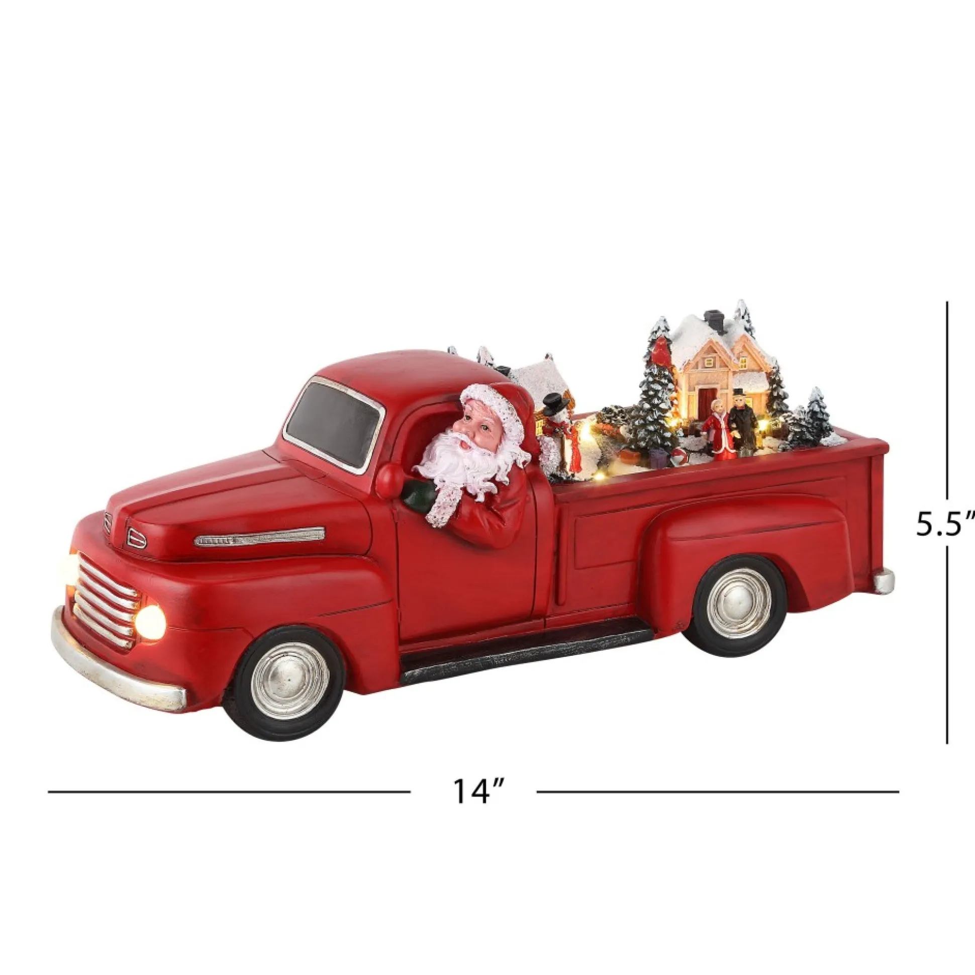 Cheap Mr. Christmas 14" Animated Nostalgic Red Truck - White Santa