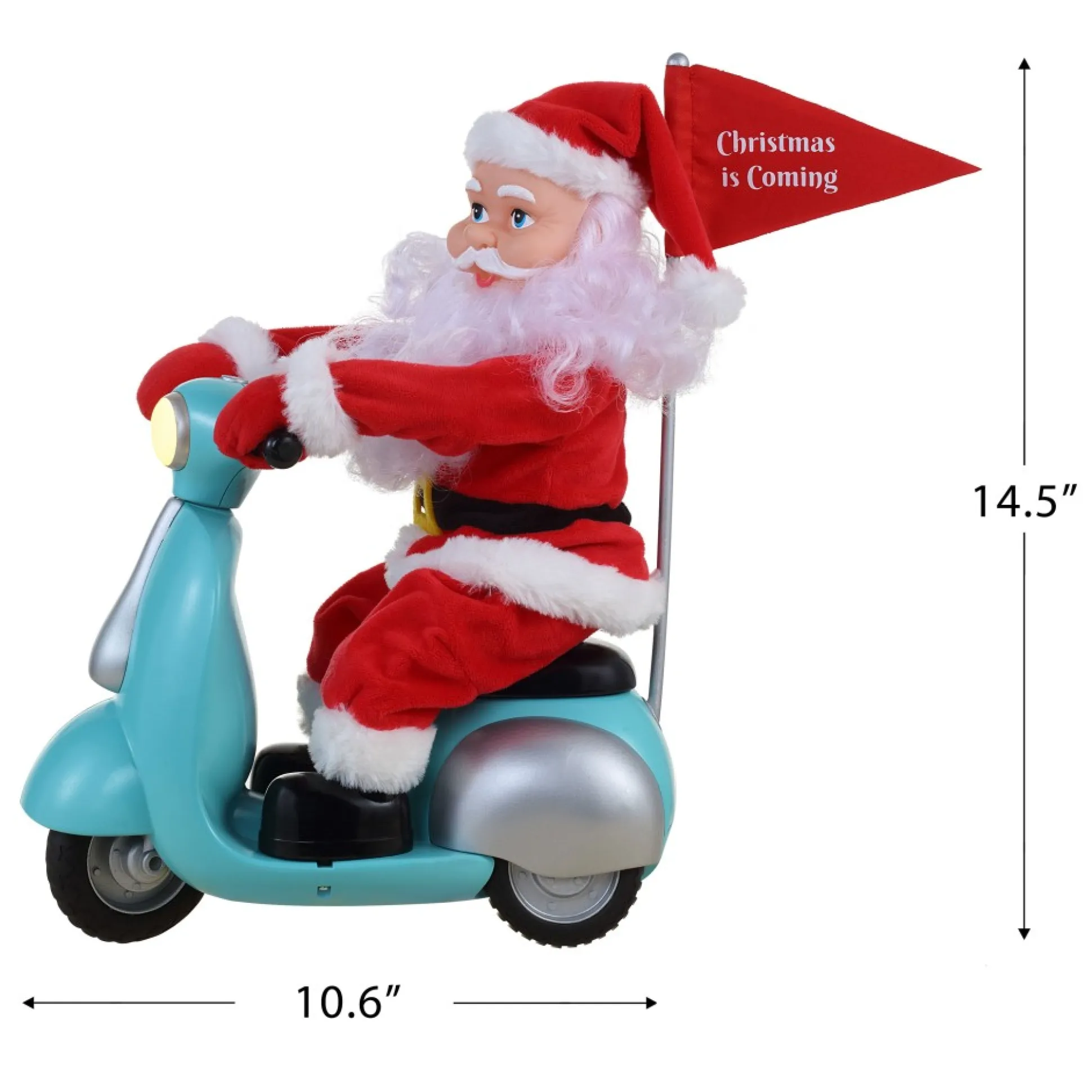 Best Mr. Christmas 14.5" Animated Scootin' Santa