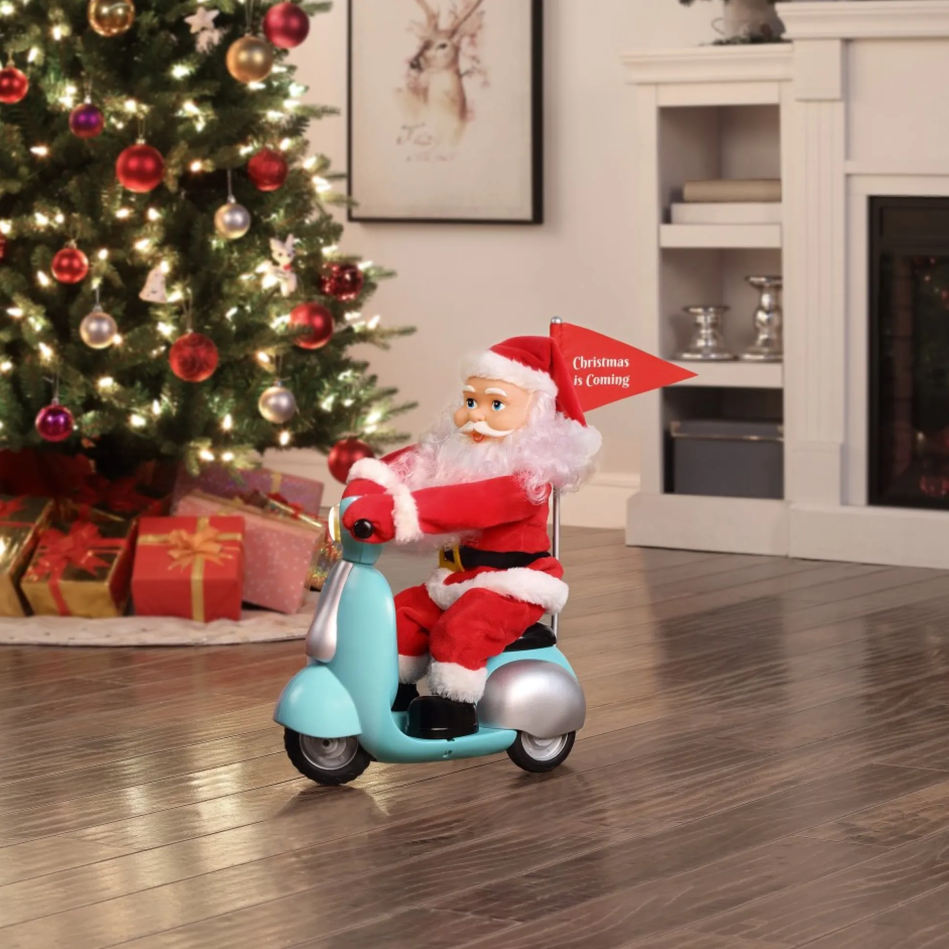 Best Mr. Christmas 14.5" Animated Scootin' Santa