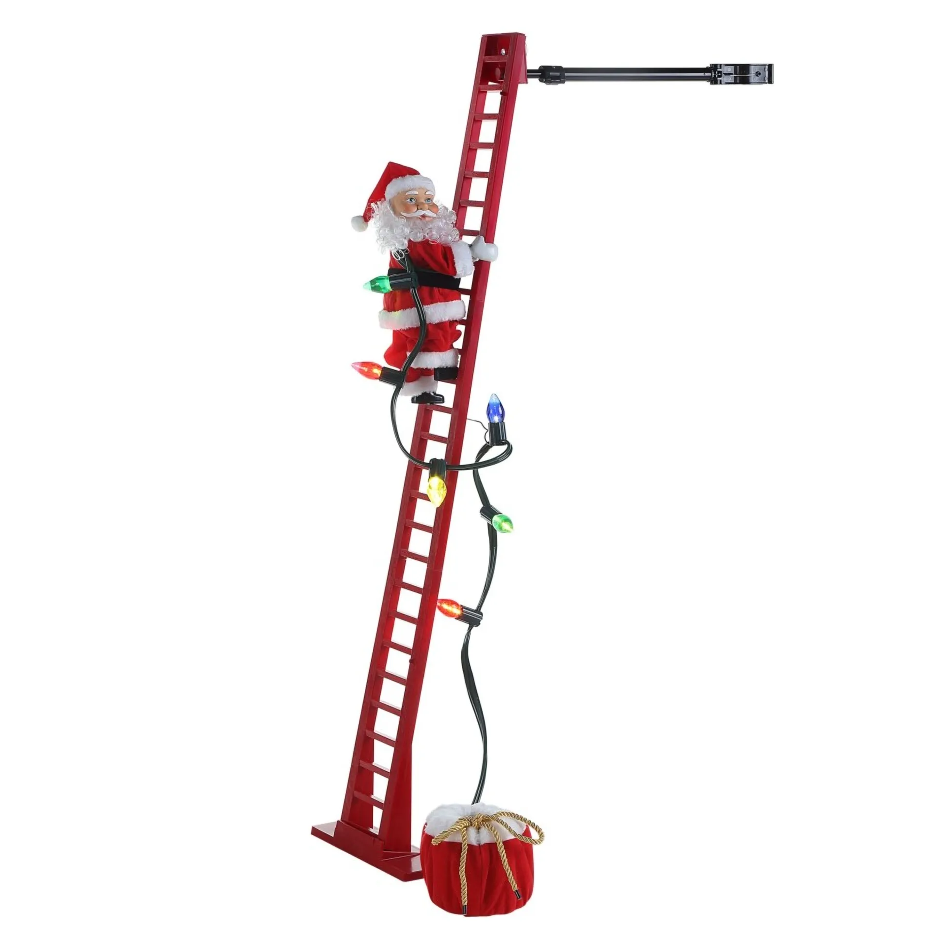 New Mr. Christmas 43" Animated Super Climbing Sculpted White Santa