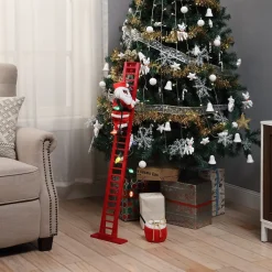Clearance Mr. Christmas 43" Animated Super Climbing Black Santa