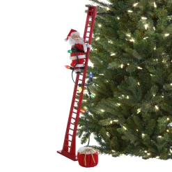 Sale Mr. Christmas 43" Animated Super Climbing Sculpted White Santa