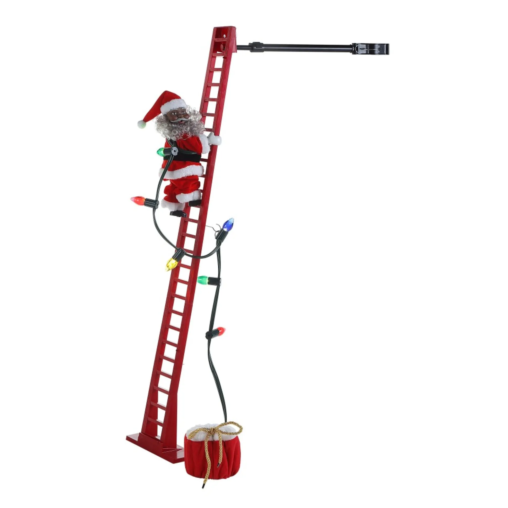 Cheap Mr. Christmas 43" Animated Super Climbing Sculpted Black Santa
