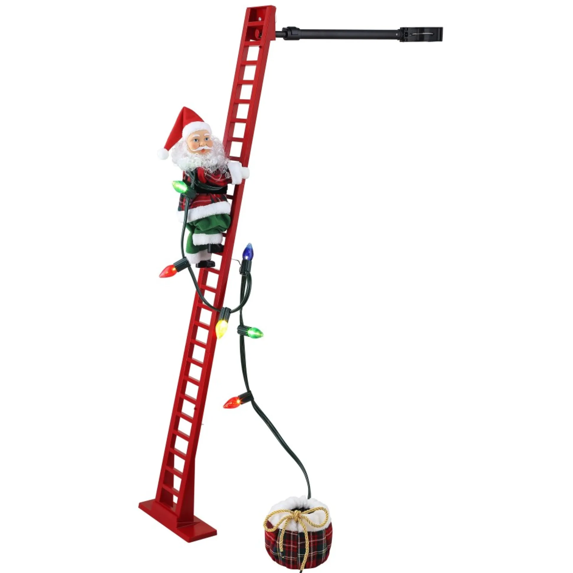 Clearance Mr. Christmas 43" Animated Super Climbing Plaid Santa