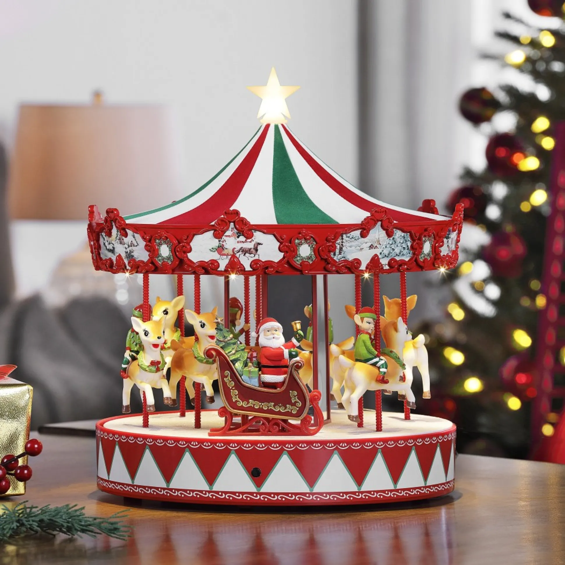 Flash Sale Mr. Christmas 14" Animated Vintage Carousel