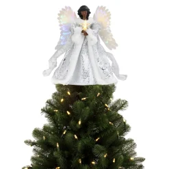 Cheap Mr. Christmas 12" Fiber Optic Animated Tree Topper - Black Angel