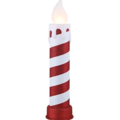 Shop Mr. Christmas 24" Glittery Blow Mold Candle - Red & White