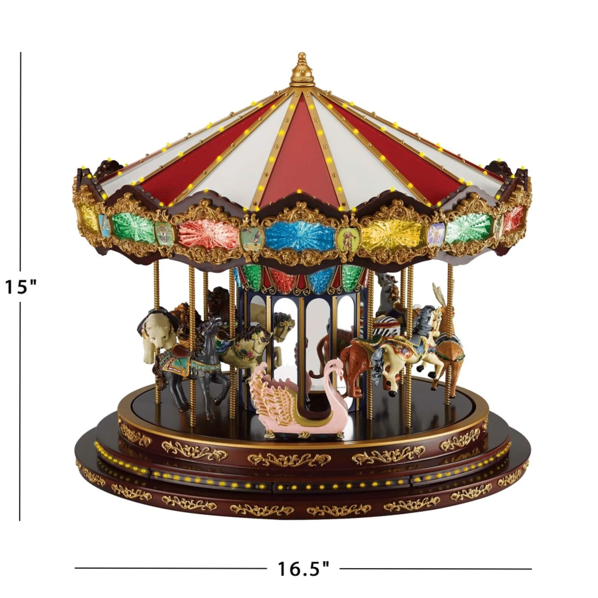 Cheap Mr. Christmas 15" Marquee Deluxe Carousel