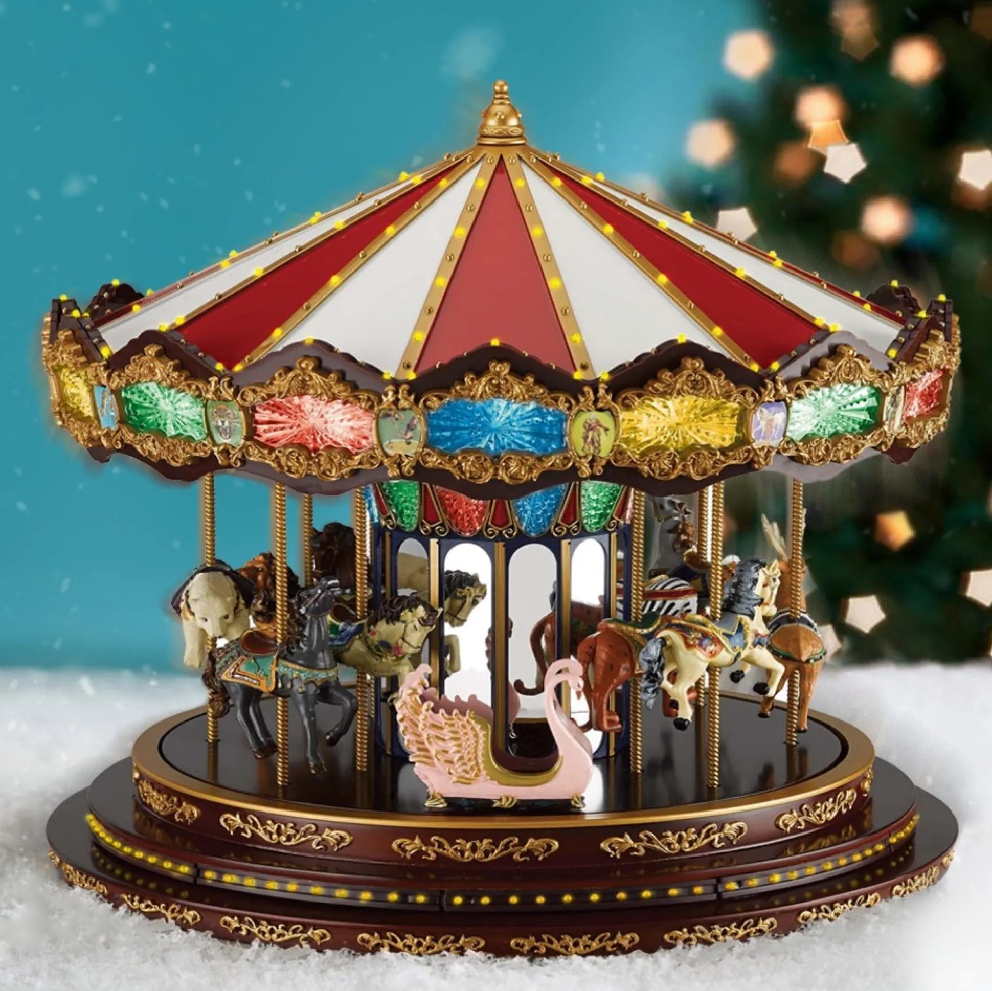 Cheap Mr. Christmas 15" Marquee Deluxe Carousel