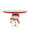 Clearance Mr. Christmas 10" Nostalgic Ceramic Cake Plate - Snowman
