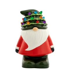 Online Mr. Christmas 10.75" Nostalgic Ceramic Lit Gnome Cookie Jar