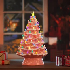 Cheap Mr. Christmas 18" Nostalgic Ceramic Tree - Pink