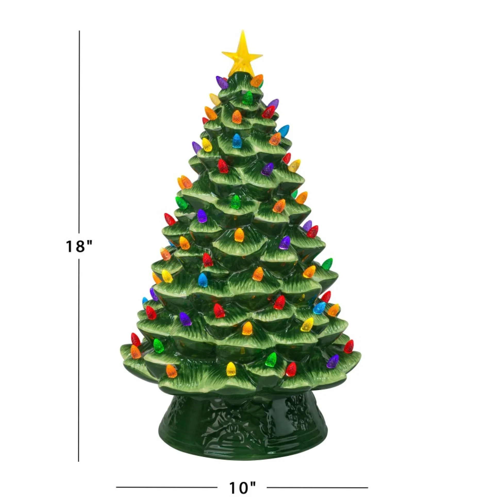 Outlet Mr. Christmas 18" Nostalgic Ceramic Tree - Green
