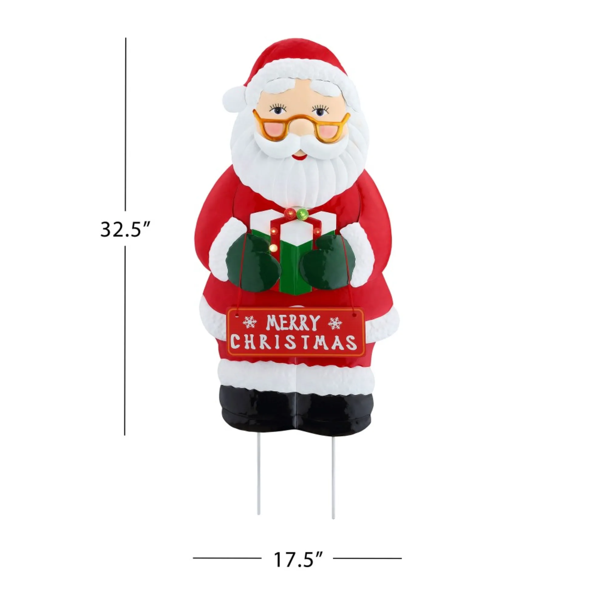Store Mr. Christmas 32.5" Outdoor Metal Santa Sign
