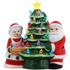 Fashion Mr. Christmas 9.25" Santa & Mrs. Claus Nostalgic Ceramic Tree
