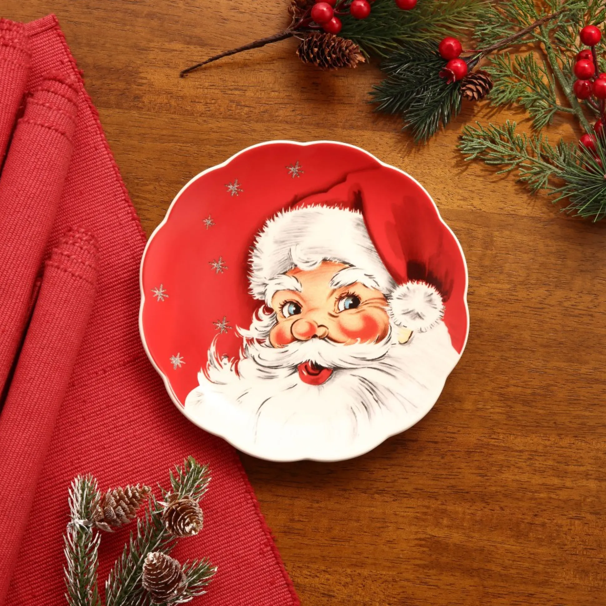 Online Mr. Christmas 8.5" Set Of 4 Nostalgic Ceramic Plates