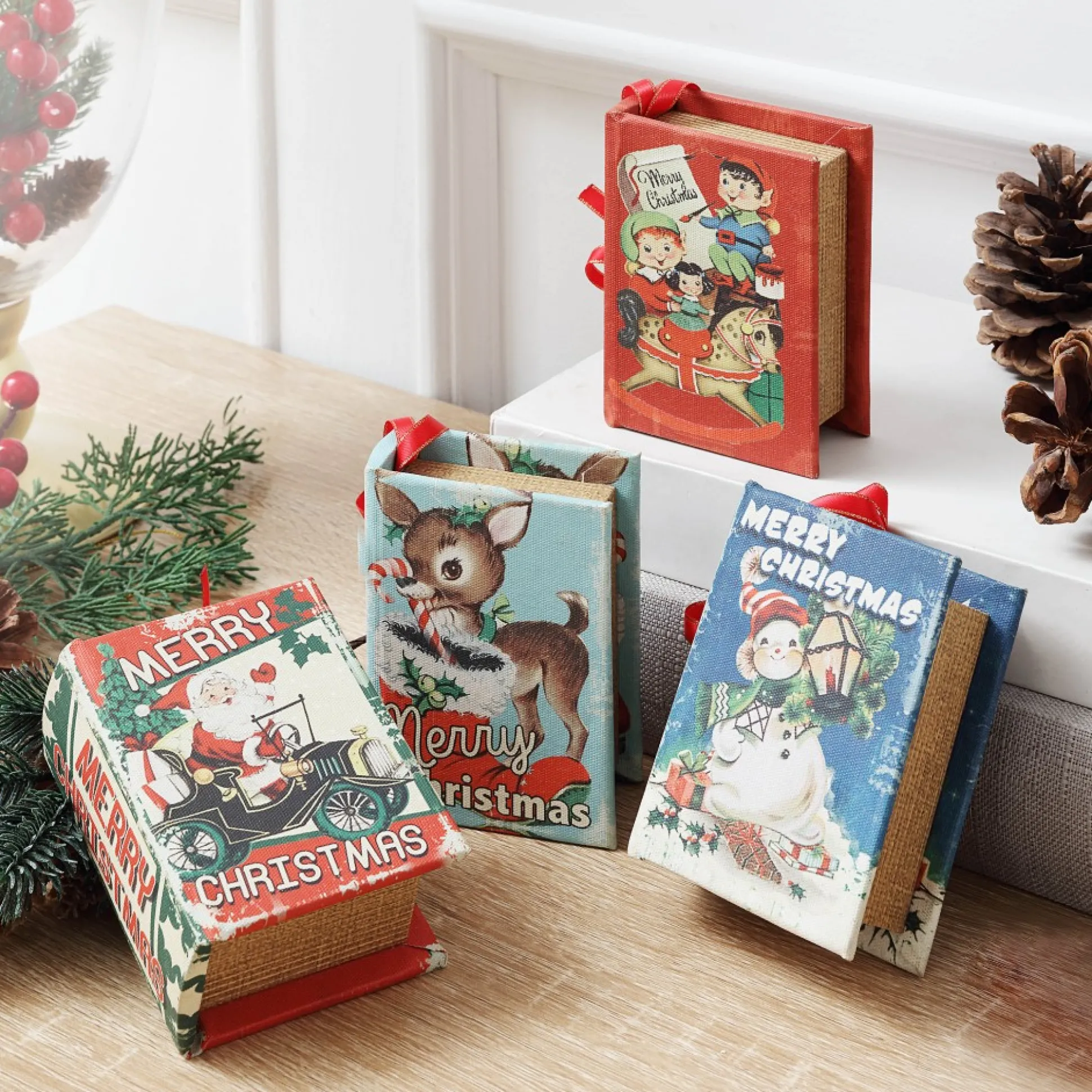 Store Mr. Christmas 3.75" Set Of 4 Nostalgic Musical Songbooks