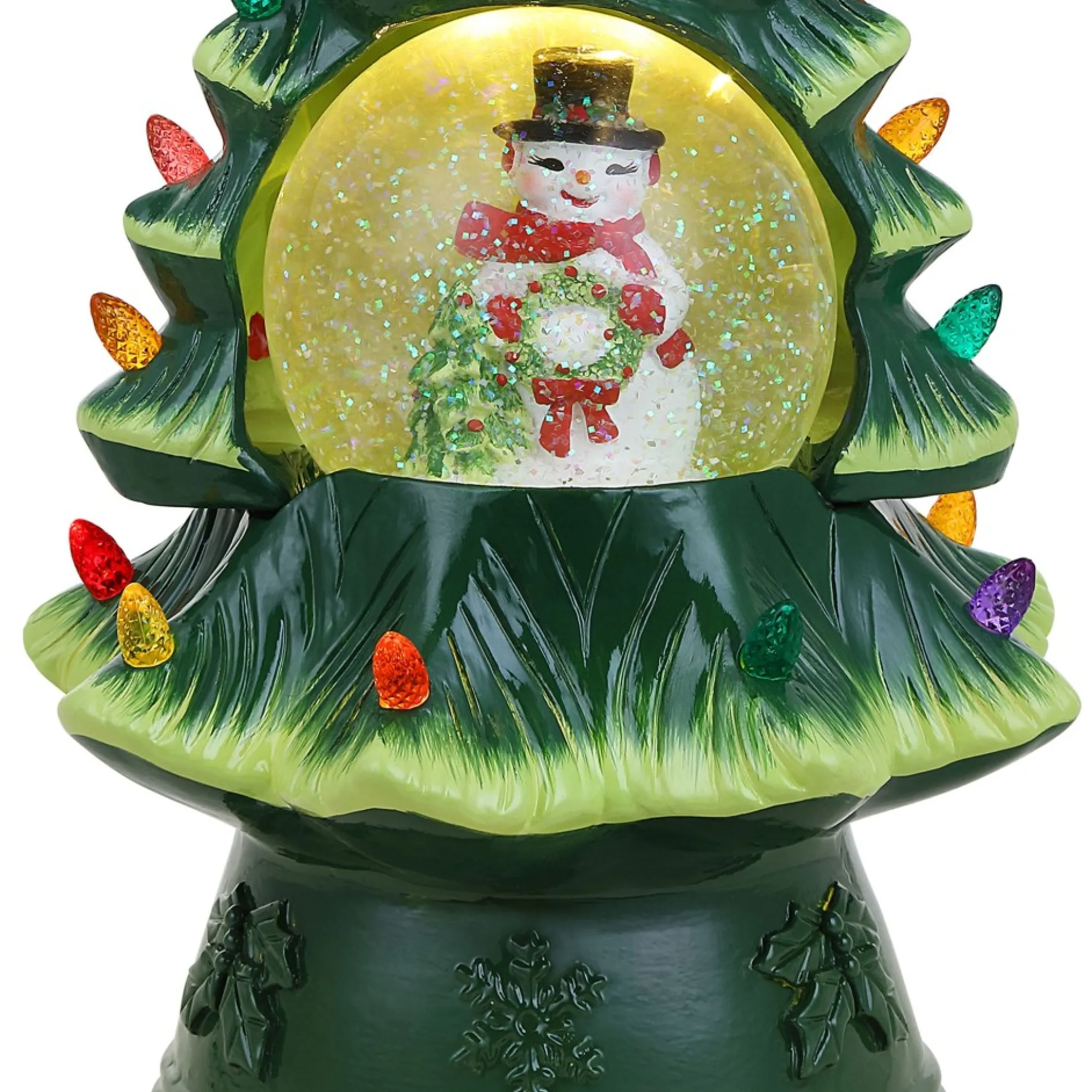 Outlet Mr. Christmas 12.5" Snow Globe Nostalgic Tree - Snowman