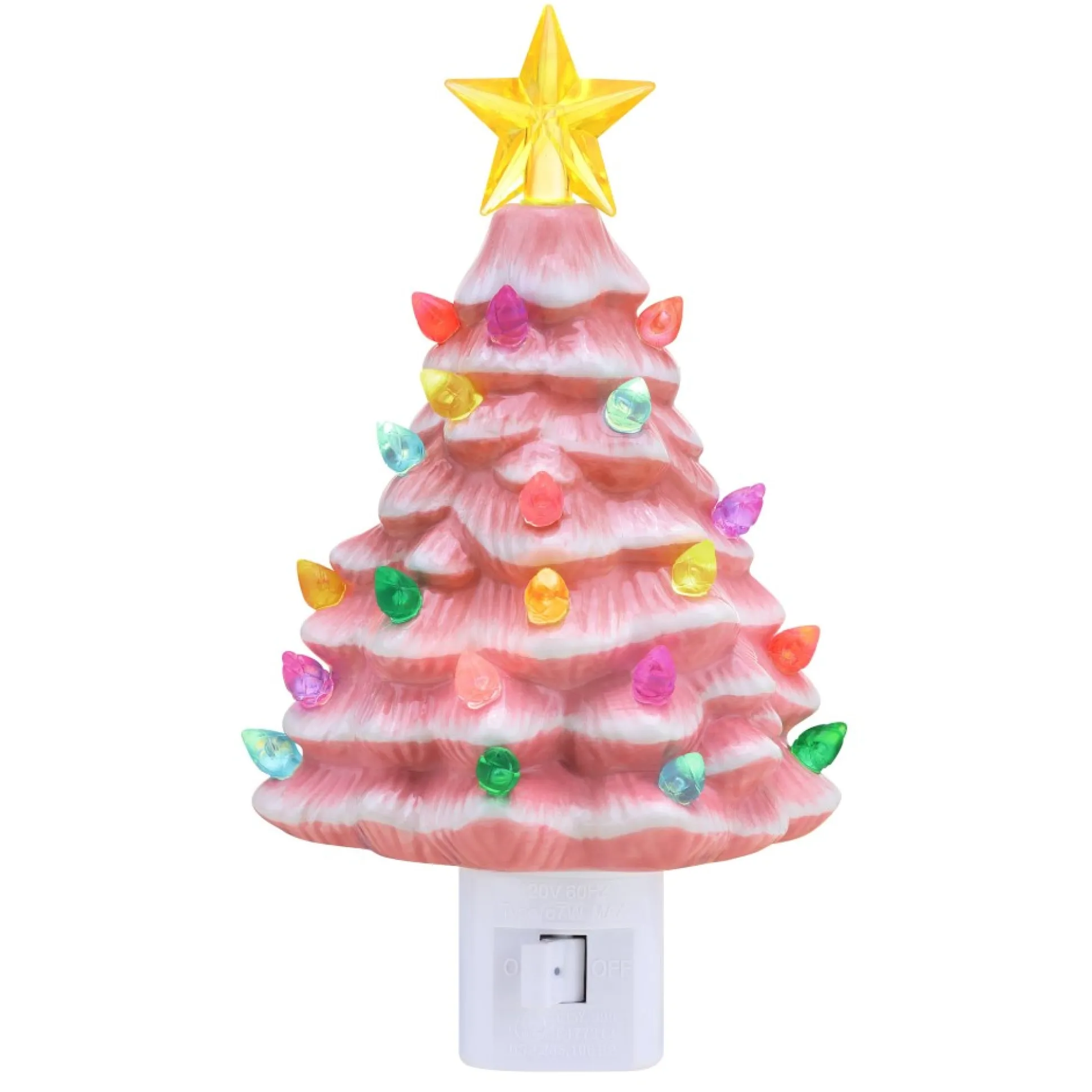 Fashion Mr. Christmas Nostalgic Ceramic Tree Nightlight - Pink