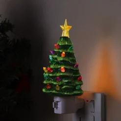 Fashion Mr. Christmas Nostalgic Ceramic Tree Nightlight - Green