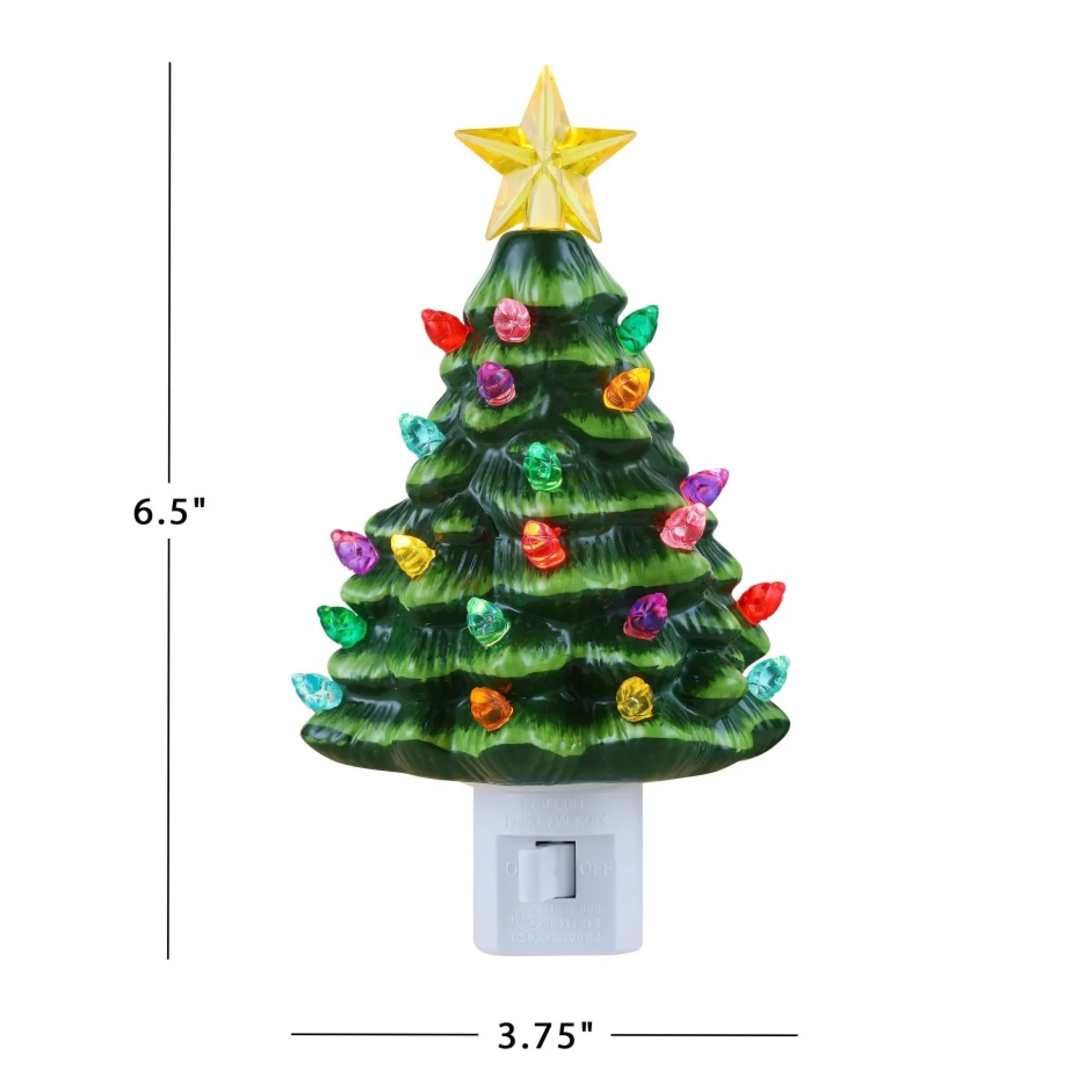 Fashion Mr. Christmas Nostalgic Ceramic Tree Nightlight - Green