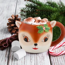 Clearance Mr. Christmas 16Oz Nostalgic Ceramic Reindeer Mug